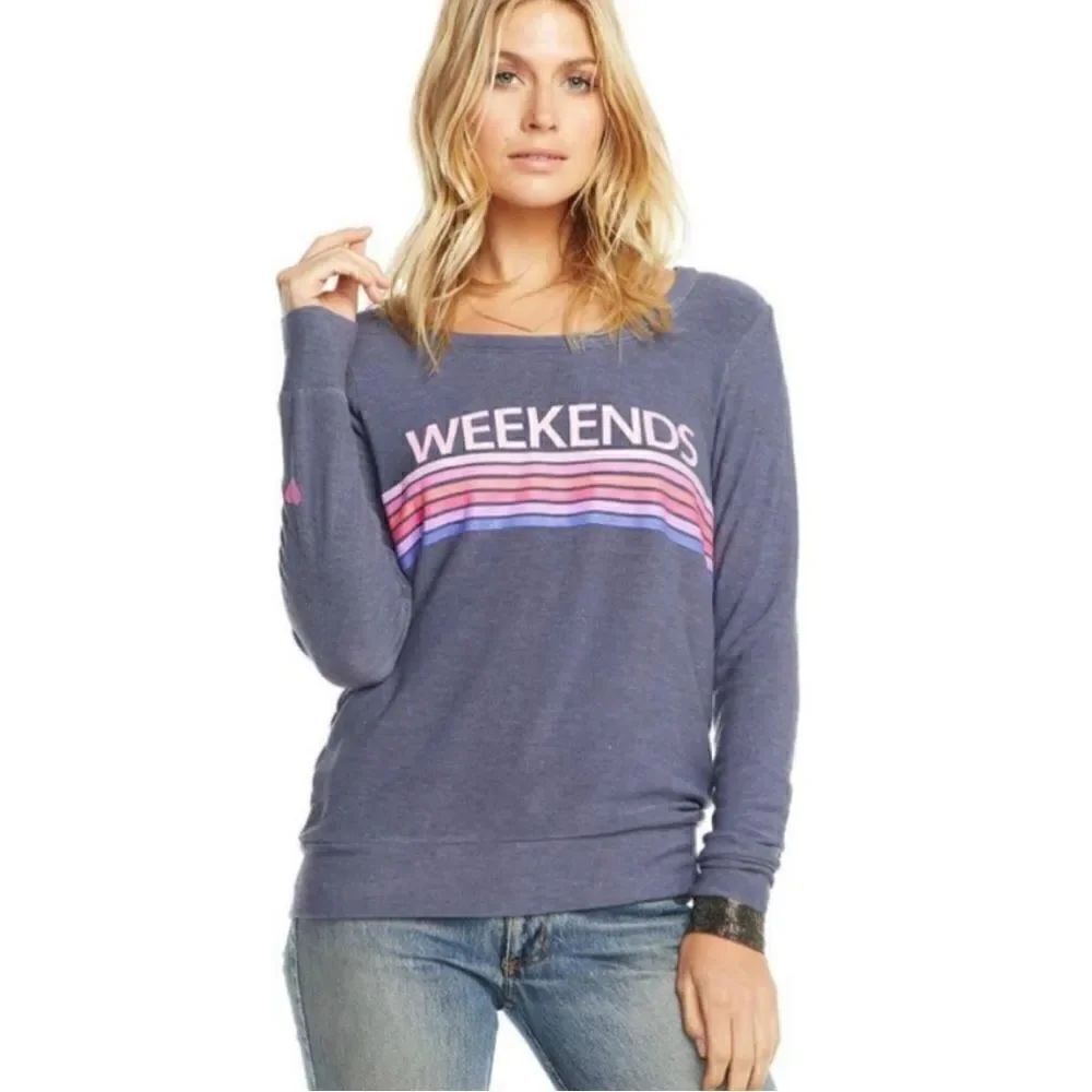 Chaser Weekends Sweatshirt Sz Small NWOT